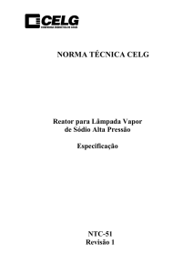 Reator para Lâmpada Vapor de Sódio Alta Pressão