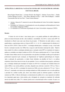 ESTRATÉGIA E ADESÃO DA VACINAÇÃO CONTRA HPV NO