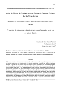 Índice de Câncer de Próstata em uma Cidade de Pequeno Porte do