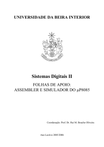 Assembler e Simulador do &mu;P8085 (PDF 344KB)