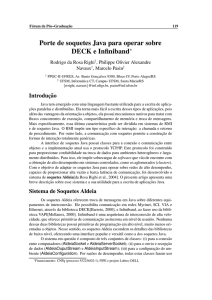 Porte de soquetes Java para operar sobre DECK e Infiniband∗