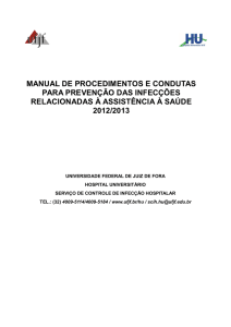 Manual de procedimentos e condutas para prevenção de infecções