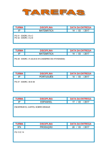 turma disciplina data da entrega 6º matemática 14 / 03 / 2017 turma