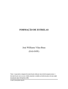 FORMAÇÃO DE ESTRELAS José Williams Vilas-Boas