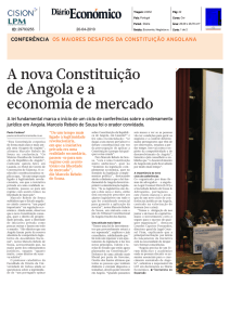 A nova Constituição de Angola e a economia de