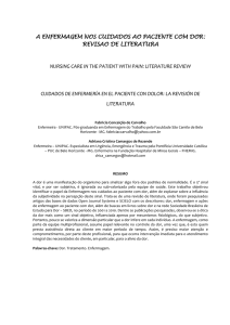 A ENFERMAGEM NOS CUIDADOS AO PACIENTE COM DOR