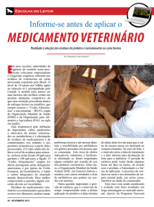 MEDICAMENTO VETERINáRIO - Conselho Nacional da Pecuária