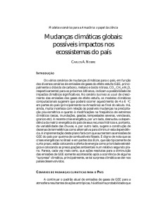 Mudanças climáticas globais: possíveis impactos nos ecossistemas