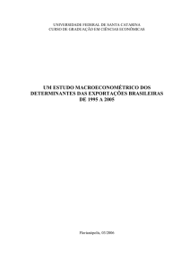 um estudo macroeconométrico dos determinantes das exportações