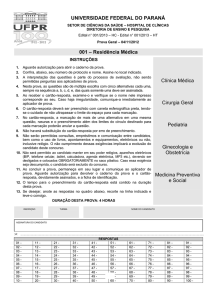 UNIVERSIDADE FEDERAL DO PARANÁ 001 - NC