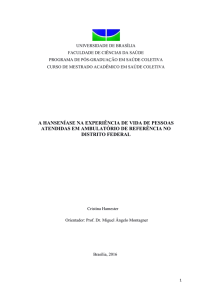 a hanseníase na experiência de vida de pessoas atendidas em