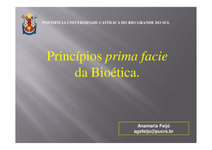 Princípios prima facie da Bioética