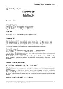 BULA PARA O PACIENTE - REYATAZ –Rev0517 1 Ministério da