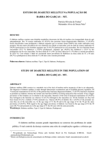 estudo de diabetes mellitus na população de barra do