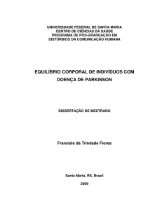 equilíbrio corporal de indivíduos com doença de parkinson