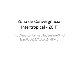 003. Zona de Convergência Intertropical - ZCIT
