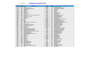 Calendario RIO GRANDE DO SUL