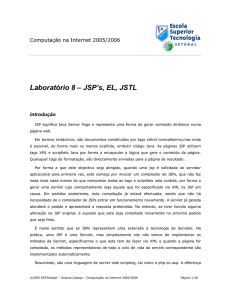 Laboratório 8 – JSP`s, EL, JSTL