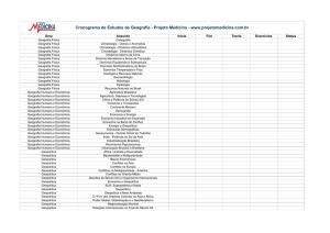 Plano de Estudos de Geografia