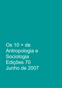 Top Antropologia, Sociologia 70 Junho