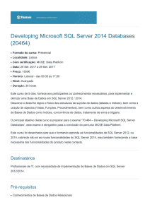 Developing Microsoft SQL Server 2014 Databases (20464)