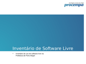 Click to edit Master title style Inventário de Software Livre