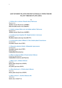 list of host plants found naturally infected by plant viruses in (1911