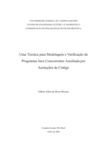 Uma Técnica para Modelagem e Verificação de Programas Java