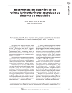 Recorrência de diagnóstico de refluxo laringofaríngeo associada ao