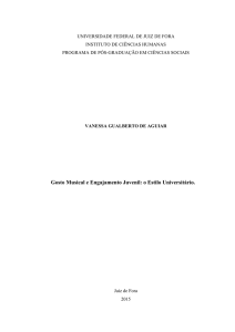 Gosto Musical e Engajamento Juvenil: o Estilo Universitário.