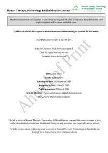 Análise do efeito da acupuntura no tratamento da fibromialgia