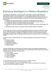 Estrutura Geológica e o Relevo Brasileiro