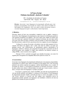 LP Java Script Fabiano Jacoboski1, Jackson Colombo2