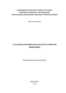 a utilização das mídias nas aulas de filosofia no ensino