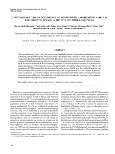 longitudinal study on occurrence of adenoviruses