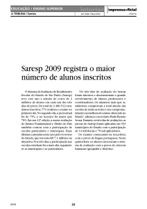 Saresp 2009 registra o maior número de alunos inscritos