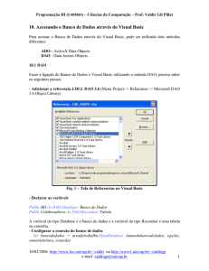 Acessando o Banco de Dados atravs do Visual Basic