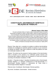 constituição, discriminação genética e relações de trabalho