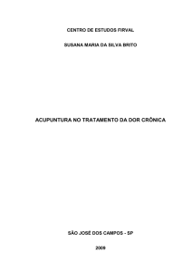 acupuntura no tratamento da dor crônica