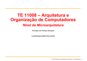 TE 11008 – Arquitetura e Organização de Computadores