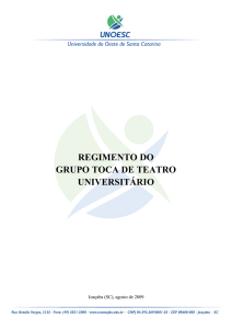 Regimento do Grupo Toca de Teatro Universitário