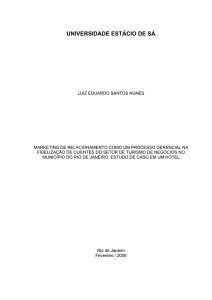 Tema: Marketing de relacionamento como ferramenta gerencial nas