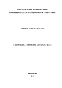 O CONTROLE DA HIPERTENSÃO ARTERIAL NO IDOSO