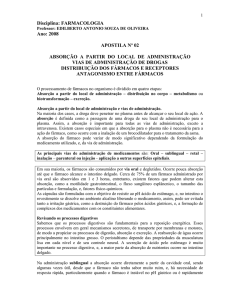 Processamento das drogas no organismo