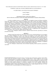 80 é possível fazer uma análise comportamental da inteligência?