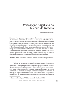 Concepção hegeliana de história da filosofia