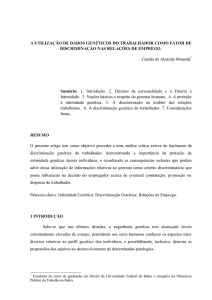 A UTILIZAÇÃO DE DADOS GENÉTICOS DO TRABALHADOR