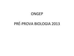 ONGEP PRÉ-PROVA BIOLOGIA 2012 ZOOLOGIA E BOTÂNICA