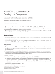 HIV/AIDS: o documento de Santiago de Compostela