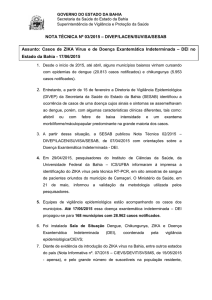 NOTA TÉCNICA Nº 03/2015 – DIVEP/LACEN/SUVISA/SESAB Assunto